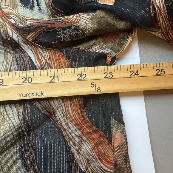 Draper's & Damon's Large P Floral Abstract Button Blazer Jacket Sheer Burnout - Picture 6 of 12